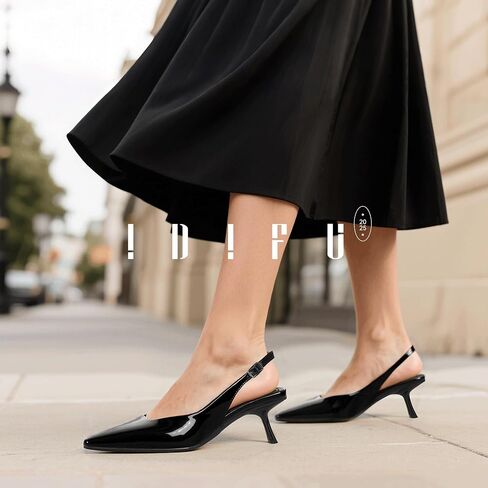 IDIFU IN2 Kitten Heels Closed Toe Slingback Pointed Toe Women's Pumps Dressy Dress Shoes for Women Low Comfortable Short Heels Wedding Prom Bridal Party Work Business Office Formal Pumps Shoes in Saudi Arabia