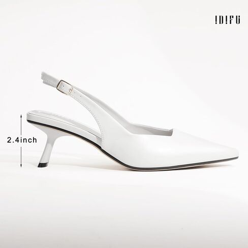 idifu in2 Slingback Low Histten Slingback مغلق في أعقاب إصبع القدم مضخات زفاف حفل زفاف حفلة موسيقية الحفلات الحذاء in Kuwait