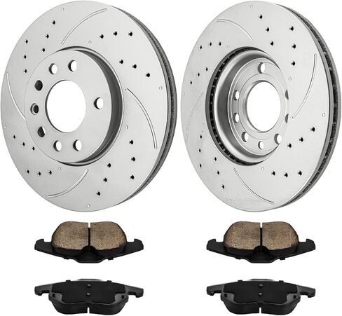 Torchbeam Front Brakes and Rotors Kit Brake Pads Brake Rotors and Pads for Jeep 2007-2017 Patriot, Jeep 2007-2016 Compass,Dodge 2008-2014 Avenger,Chrysler 2011-2014 200,Brake Rotors + Ceramic Pads Kit in Saudi Arabia