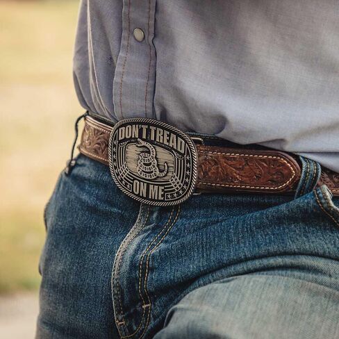 Montana Silversmiths Men's Patriot's Faith Attitude Belt Belt Boxle Gold Size One in Saudi Arabia