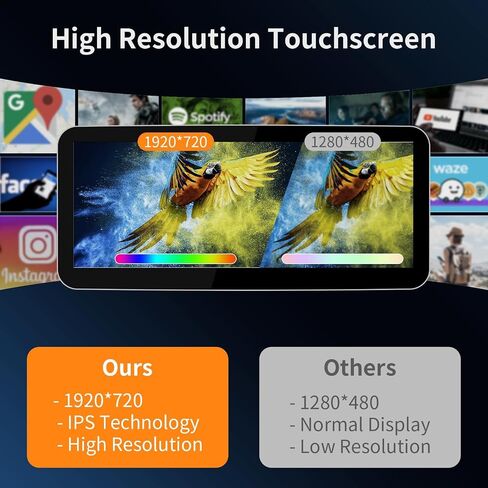 Wireless CarPlay/Android Auto 10.25/12.3 Inch Touchscreen for Mercedes Benz C/GLC W205 X253 (2015-2018) with NTG5.0/5.1/5.2, Car Radio Receiver, Multimedia, Bluetooth, Car Stereo (10.25inch) in Saudi Arabia