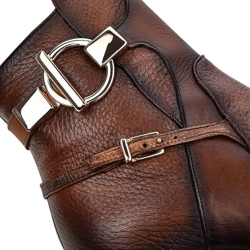 Franco Cuadra Women's Bootie في Geard Deer Leather Brown 3G5VNTV ، الحجم: 9.5 in Kuwait