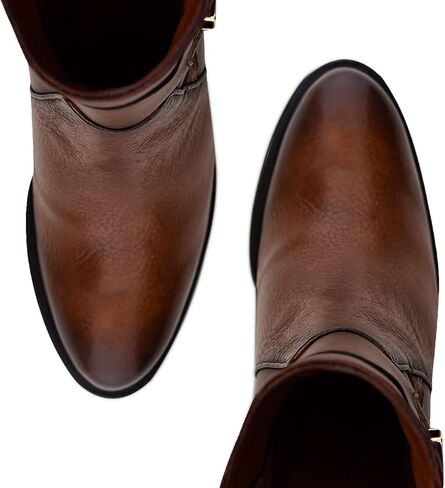 Franco Cuadra Women's Bootie في Geard Deer Leather Brown 3G5VNTV ، الحجم: 9.5 in Kuwait