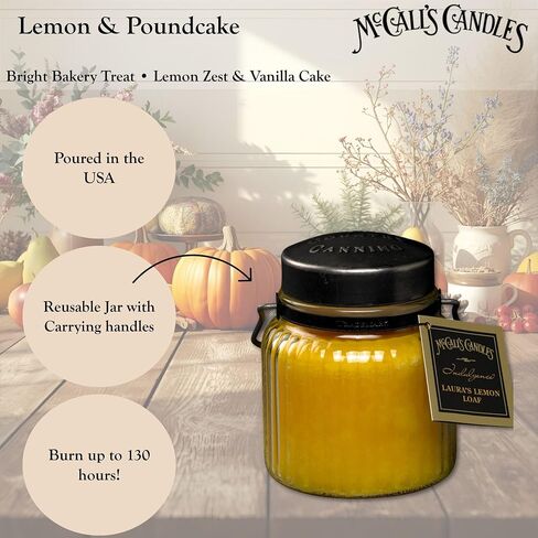 McCall’s Candles | Make A Wish | 18 oz Scented Candle | Indulgence Collection | Double-Wick | Grooved Jar | Poured in USA | Dreamy Citrus Floral Vanilla Fragrance in Saudi Arabia