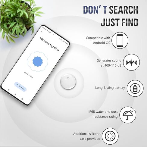 Android Smart Bluetooth Tracker (2025) Compatible AirTag with Google Find My Device, Air Tracker Tags for Android, Key Finder GPS Item Locator for Keys, Bags, Luggage, IP67 Waterproof, Blue, 2 Pack in Saudi Arabia