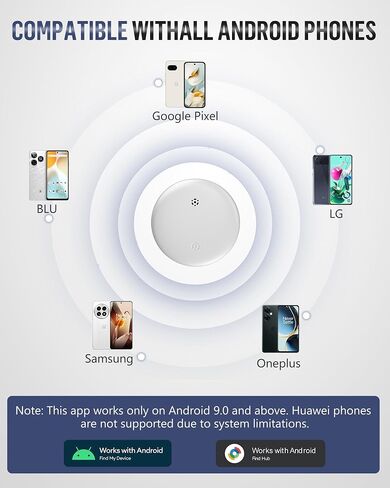 Android Smart Bluetooth Tracker (2025) Compatible AirTag with Google Find My Device, Air Tracker Tags for Android, Key Finder GPS Item Locator for Keys, Bags, Luggage, IP67 Waterproof, Blue, 2 Pack in Saudi Arabia