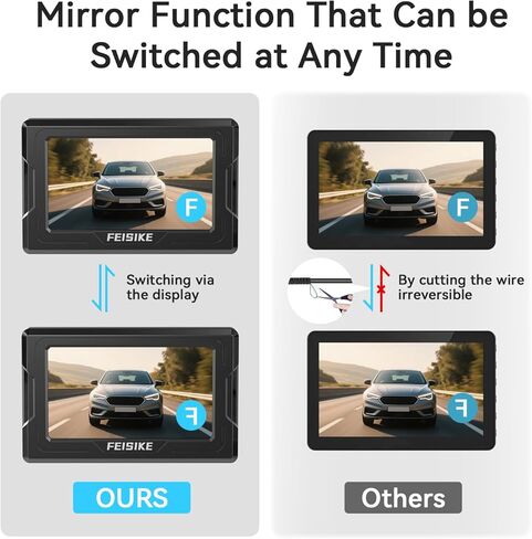 Backup Camera with IR Night Vision, 7 Inch 1080P HD Rear View Camera, Plug-Play, DIY Guide Lines, 150° Wide Angle, Back up Camera Systems for Truck Cars Pickups SUV Van in Kuwait