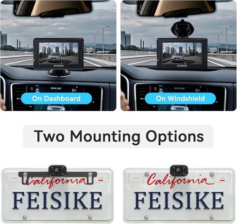 Backup Camera with IR Night Vision, 7 Inch 1080P HD Rear View Camera, Plug-Play, DIY Guide Lines, 150° Wide Angle, Back up Camera Systems for Truck Cars Pickups SUV Van in Kuwait