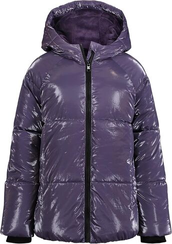 Calvin Klein Girls' Short Length Hooded Winter Puffer Jacket with Fleece Lining in Saudi Arabia