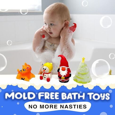 SplashEZ Mold Free Bath Toys for Babies & Toddlers, Animals No Hole Bath Toys for Kids, Toddler Gift, No Mold Bathtub Water Set for Kids, Pool, BPA-Free, Safe, Fun, Infant Ages 1 3 6 12 18 Months in Kuwait