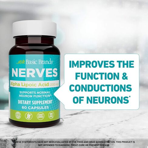 Nerves Alpha Lipoic Acid, 200 mg, Neuron Function (Pack of 1) in Saudi Arabia