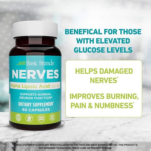 Nerves Alpha Lipoic Acid, 200 mg, Neuron Function (Pack of 1) in Saudi Arabia