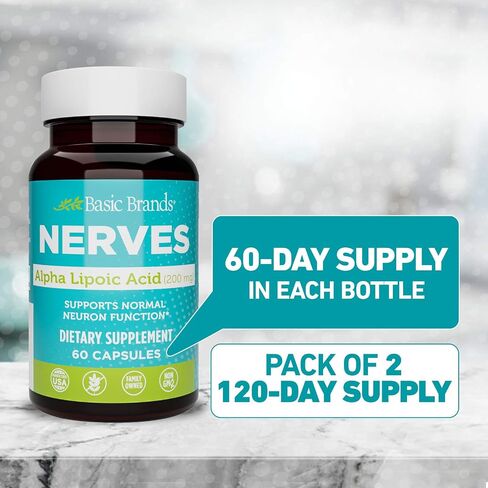 Nerves Alpha Lipoic Acid, 200 mg, Neuron Function (Pack of 1) in Saudi Arabia