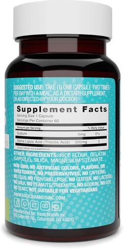 Nerves Alpha Lipoic Acid, 200 mg, Neuron Function (Pack of 1) in Saudi Arabia