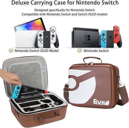 Large Capacity Carrying Case for Nintendo Switch 2 Model 2025 - Portable Deluxe Hard Shell Travel Bag with 21 Game Card Slots for Switch Console, Pro Controller & Accessories in Kuwait