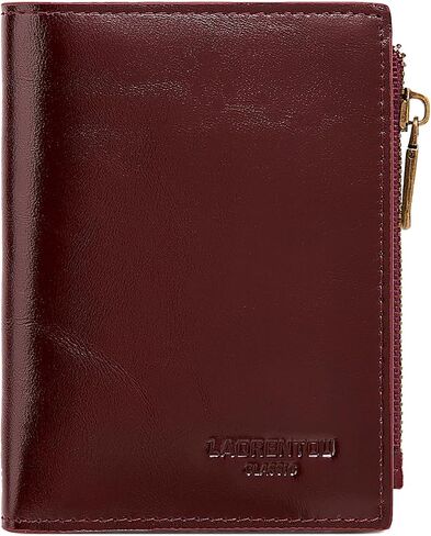 LAORENTOU Wallet for Men Genuine Leather Bifold Stylish Wallet with ID Window Credit Card Holder(Dark brown) in Saudi Arabia