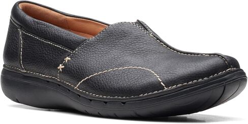 Clarks Un Loop Stride Leather Flat ، 8 ، أسود in Kuwait