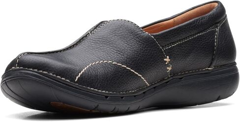 Clarks Un Loop Stride Leather Flat ، 8 ، أسود in Kuwait