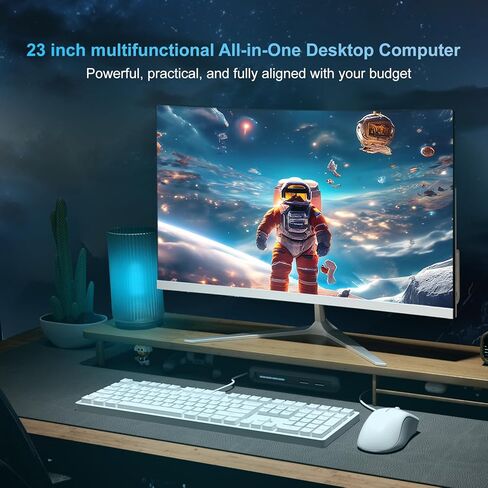All-in-One Desktop Computer 23.8 Inch FHD Curved Display Celeron N100 (Up to 3.4GHz) All-in-One PC 8GB RAM 512GB SSD Win 11 Pro WiFi 5 Bluetooth 5.1 HDMI Desktop Computer with Wired Keyboard & Mouse in Kuwait