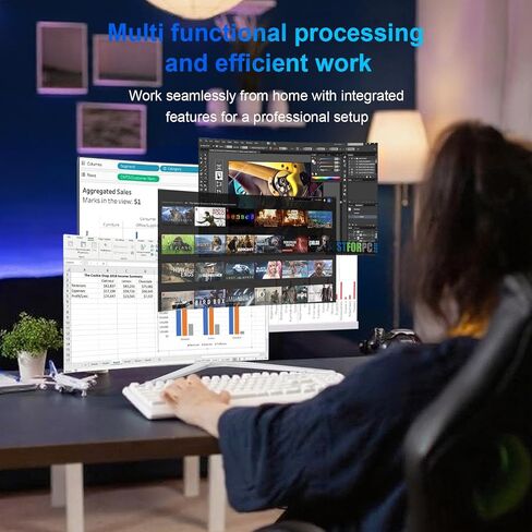 All-in-One Desktop Computer 23.8 Inch FHD Curved Display Celeron N100 (Up to 3.4GHz) All-in-One PC 8GB RAM 512GB SSD Win 11 Pro WiFi 5 Bluetooth 5.1 HDMI Desktop Computer with Wired Keyboard & Mouse in Kuwait