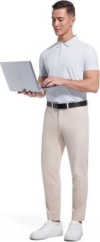 سروال الكاكي للرجال القصير 27 "مستقيم رفيع النحافة لباس الرجال تشينوس سراون in Kuwait