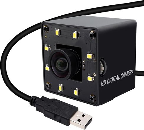 SVPRO 12MP 4K Auto Focus Camera Module مع الضوء لجهاز الكمبيوتر المحمول للكمبيوتر ، 1080p 1080p 120fps Camera USB 2.0 Camera Industrial Video Camera Wide 100 درجة لنظام التشغيل Windows/Android/Linux in Kuwait