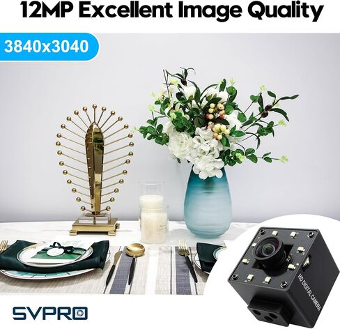 SVPRO 12MP 4K Auto Focus Camera Module مع الضوء لجهاز الكمبيوتر المحمول للكمبيوتر ، 1080p 1080p 120fps Camera USB 2.0 Camera Industrial Video Camera Wide 100 درجة لنظام التشغيل Windows/Android/Linux in Kuwait