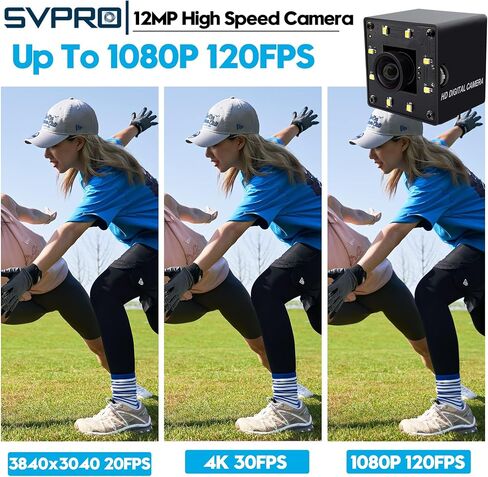 SVPRO 12MP 4K Auto Focus Camera Module مع الضوء لجهاز الكمبيوتر المحمول للكمبيوتر ، 1080p 1080p 120fps Camera USB 2.0 Camera Industrial Video Camera Wide 100 درجة لنظام التشغيل Windows/Android/Linux in Kuwait