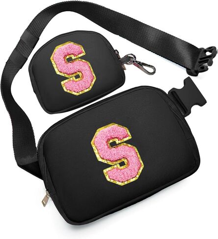 Fanny Pack for Girls Crossbody Bags with Initial Letter Patch Cute Stuff for Women Teens Birthday Gifts for 4 5 6 7 8 9 10 11 12 13 Year Old Girls (A, Cream) in Saudi Arabia