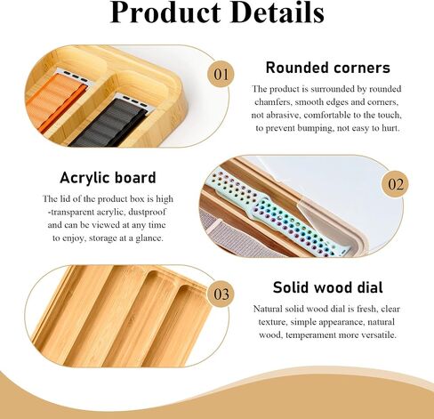 Wooden Watch Band Organizer Watch Band Storage Works with All Apple Watch Bands Case Organizer - 9 Slots Display Watch Storage Case Tray with Acrylic Top Lid in Saudi Arabia