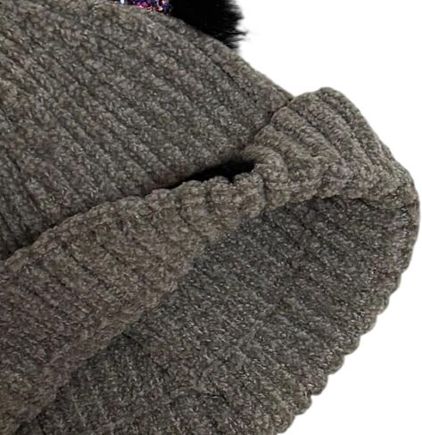 Kids Crochet Hat with Cute Shiny Cat Ears Unisex Thick Knitted Beanie Hat Winter Warm Cap in Saudi Arabia