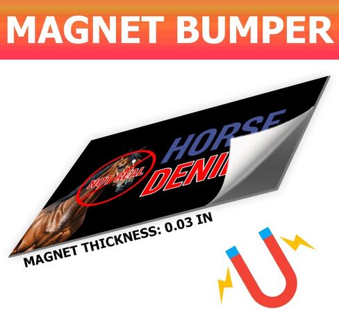 (3Pcs - 7.5x3.75 in) Horse Denier Car Bumper Sticker, Funny Quirky Car Decal, Adult Humor Truck Minivan Trailer Vehicle Decoration, Teens Meme Car Accessories, Gift for Family, Friends in Saudi Arabia