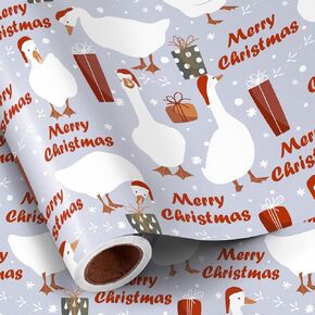 RUSPEPA Christmas Wrapping Paper - Mini Roll - Pinecone and Berry Leaf Design for Christmas, Holiday and Party - 17 inches x 16.4 feet in Saudi Arabia