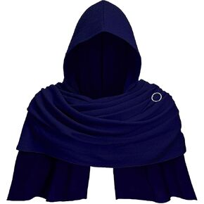 Post Apocalyptic Shawl with Hood, Medieval Hooded Scarf Cowl Men for Retro Viking Shaman Rogue Renaissance Costume in Saudi Arabia