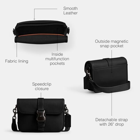 Coach League Crossbody 19 ، White/Black Sig in Kuwait