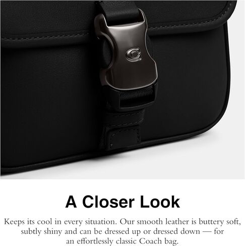 Coach League Crossbody 19 ، White/Black Sig in Kuwait