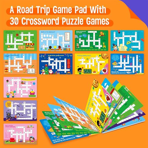 31 Dry Erase Activities Book, Reusable & Erasable Game Pad, Explore and Find, Maze Matching TIC-TAC-Toe Dot to Dot Words Interesting Educational Toy and Learning Tool for Road Trip Airplane Travel in Kuwait