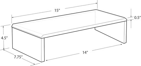 AZAR 515360 RISTER STANE RISER - مصنوعة في حاملات الكمبيوتر المحمول في الولايات المتحدة الأمريكية ومراقبة مراقبة أكريليك مراقبة الحامل الصاخ in Saudi Arabia
