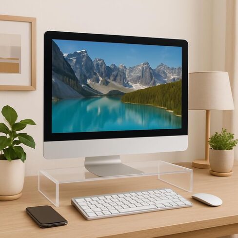 AZAR 515360 RISTER STANE RISER - مصنوعة في حاملات الكمبيوتر المحمول في الولايات المتحدة الأمريكية ومراقبة مراقبة أكريليك مراقبة الحامل الصاخ in Saudi Arabia