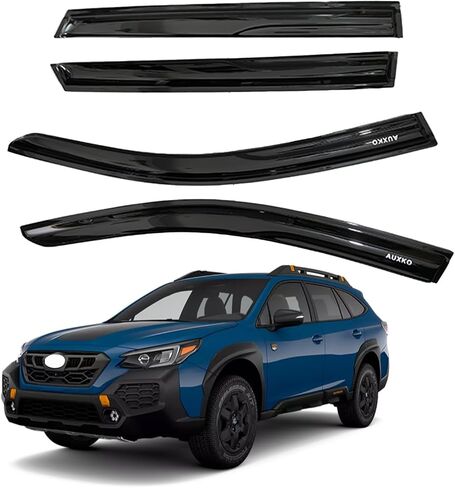 Auxko Rain Guards for Tacoma Double Cab 2024 2025 ، 5 مقعد تاكوما تنفيس إكسسوارات - أقنعة نوافذ حارس المطر لنافذة السيارة ، حلقات الرياح الجانبية ذات الشريط الجانبي مع دخان 3 أمتار الشريط in Saudi Arabia