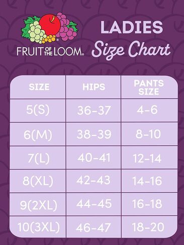 Fruit of the Loom Women's Lightweight Microfiber Underwear, Smooth Under Clothes, Available in Plus Size in Saudi Arabia