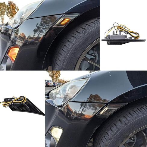Clear Lens White/Amber LED Front Side Marker Light Kits for 2017-2020 Toyoto 86/GT86 2013-2016 Scion FR-S 2013-2020 Subar.u BRZ LED Turn Signal Lights Running/Parking White/Amber Led Sidemarker Lamps in Kuwait