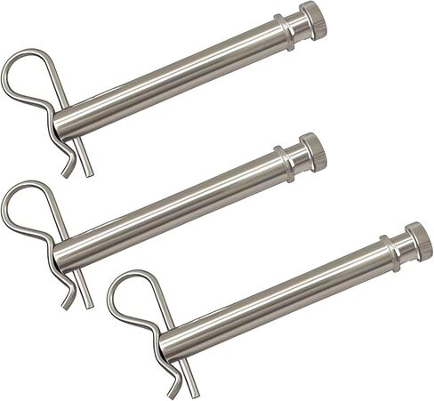 TS35010 Stainless Steel Trailer Hitch Pin and Clip for 2" and 2.5" Hitch Pins Keeper Clips Easy Installation and Removal Save Space(Silver) in Saudi Arabia