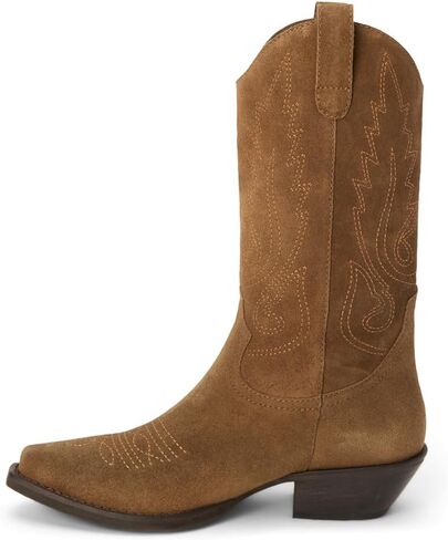 Coconuts by Matisse Womens Gaucho Embroidered Snip Toe Casual Boots Mid Calf Low Heel 1-2" - Black in Saudi Arabia