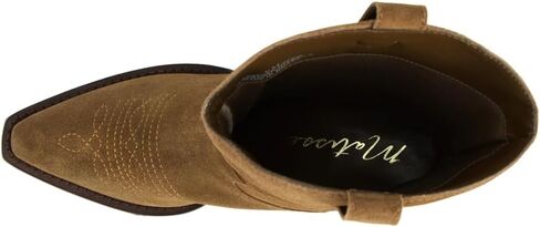 Coconuts by Matisse Womens Gaucho Embroidered Snip Toe Casual Boots Mid Calf Low Heel 1-2" - Black in Saudi Arabia