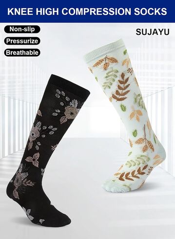 6 Pairs Compression Socks for Women Men 15-20 mmhg Knee High, Womens Compression Socks Compression Stockings for Women Men in Saudi Arabia