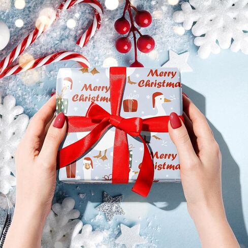 ورق تغليف عيد الميلاد من RUSPEPA - لفة صغيرة - تصميم أوراق الصنوبر والتوت لعيد الميلاد والعطلات والحفلات - 17 بوصة × 16.4 قدم in Saudi Arabia