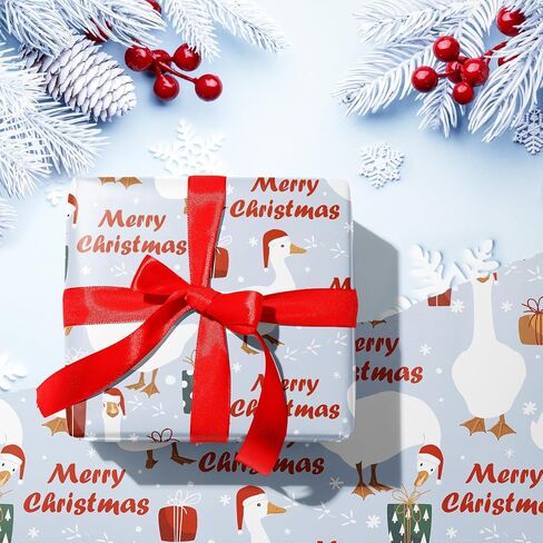 ورق تغليف عيد الميلاد من RUSPEPA - لفة صغيرة - تصميم أوراق الصنوبر والتوت لعيد الميلاد والعطلات والحفلات - 17 بوصة × 16.4 قدم in Saudi Arabia
