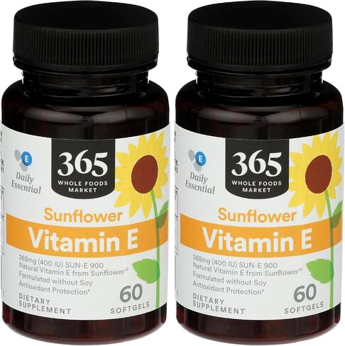 365 من شركة Whole Foods Market ، عباد الشمس فيتامين E ، 60 CT in Kuwait