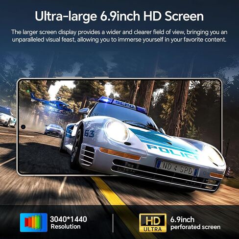 Unlocked Phones P25 Ultra Build-in Pen, Snapdragon 888, 5G Dual SIM Dual Standby, 6.9" Screen Android 14 Mobile Phone, 12GB+512GB Smartphone, 6800mAh Battery, 48MP+108MP Camera Phone, Face ID Grey in Saudi Arabia